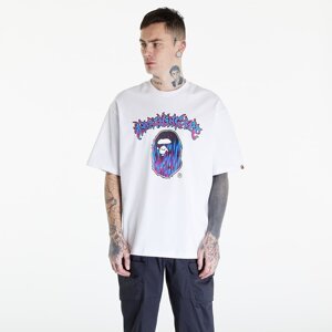 A BATHING APE Mad Flame Ape Head Relaxed Fit Tee White