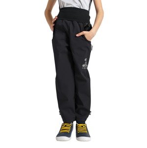 UNUO Softshellové kalhoty bez zateplení Basic, Černá Velikost: 98 - 104