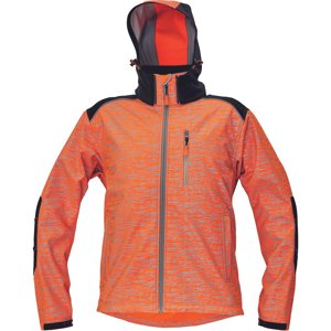 KNOXFIELD printed Pánská softshellová bunda oranžová M 0301047390002