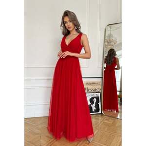 Červené dlouhé šaty Camille
