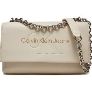 Kabelka Calvin Klein Jeans Sculpted Ew Flap Wichain25 Mono K60K612221 Écru
