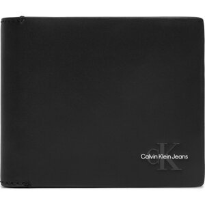 Velká pánská peněženka Calvin Klein Jeans Monogram Soft Bifold K50K512173 Černá