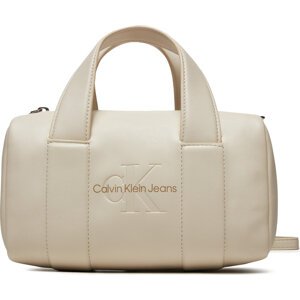 Kabelka Calvin Klein Jeans Sculpted Square Barrel Bag Mono K60K612378 Écru