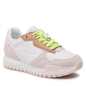 Sneakersy Calvin Klein Jeans Toothy Runner Fluo Contrast YW0YW00935 White/Ancient White 0LA
