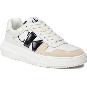 Sneakersy Calvin Klein Chunky Cupsole Low Mix Nbs Dc YW0YW01415 Bright White/Creamy White/Black