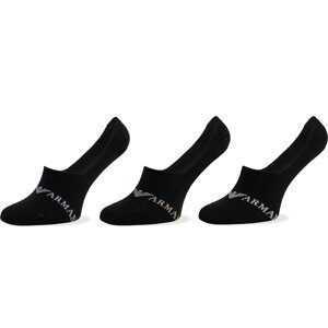 Sada 3 párů pánských ponožek Emporio Armani 306227 4R254 50620 Černá