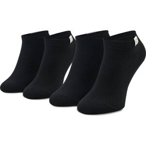 Sada 2 párů dámských nízkých ponožek Calvin Klein Jeans 701218749 Černá