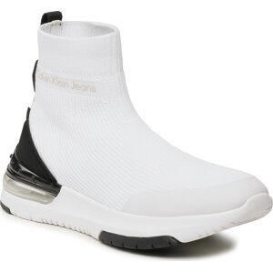 Sneakersy Calvin Klein Jeans Sporty RunComfair High/Low Freq YM0YM00631 White/Black 01T