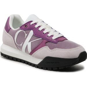 Sneakersy Calvin Klein Jeans Toothy Runner Bold Mono YW0YW00884 Amethyst/Ghost Grey/White 0KB