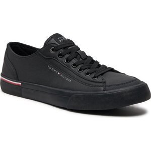 Sneakersy Tommy Hilfiger Corporate Vulc Leather FM0FM04953 Black BDS