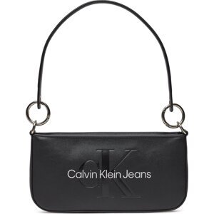 Kabelka Calvin Klein Jeans Sculpted Shoulder Pouch25 Mono K60K610679 Black/Metallic Logo 0GL